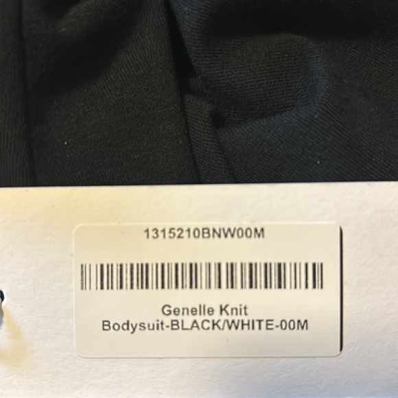 Reformation, Genelle Knit Bodysuit, Size Medium, in back and white, NWT - Picture 7 of 7